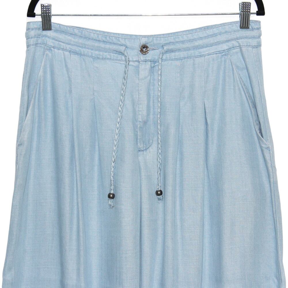 Guess Wide Leg Pant Light Blue Size Large - Picture 3 of 7